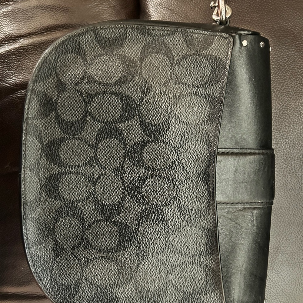 Coach Black Saddle Bag - Picture 3 of 7